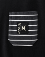 Classic Striped Pocket T-Shirt – Relaxed Fit-Black - Image 3