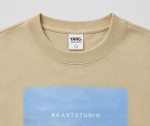 Landscape Graphic Oversized T-Shirt – Casual Streetwear-Beige - Image 3